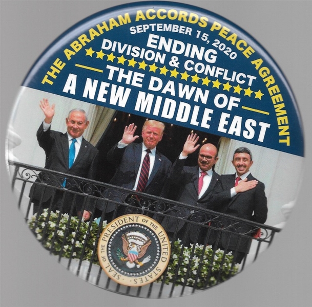 Trump Dawn of New Middle East 6 Inch Peace Celluloid