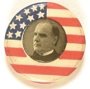 McKinley Flag Celluloid