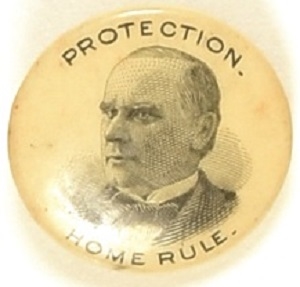 McKinley Protection and Home Rule Pin