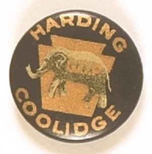 Harding, Coolidge Pennsylvania Keystone
