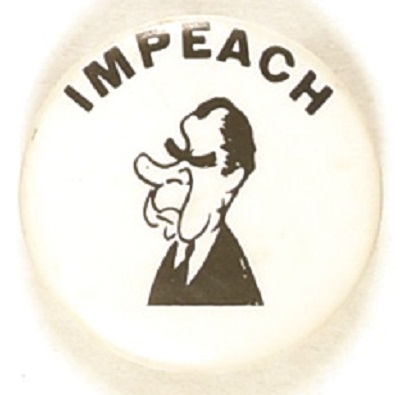 Impeach Nixon Cartoon Pin