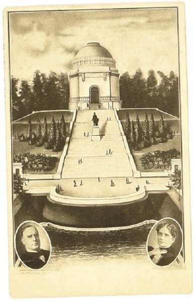 William, Ida McKinley Memorial Postcard