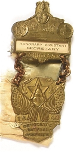 Franklin Roosevelt 1940 Convention Badge