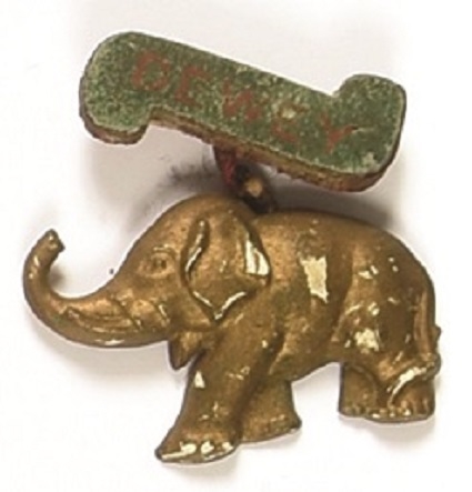 Dewey Elephant Pinback