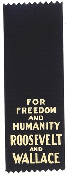 Roosevelt, Wallace for Freedom and Humanity Ribbon