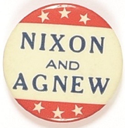 Nixon and Agnew Six Stars Celluloid