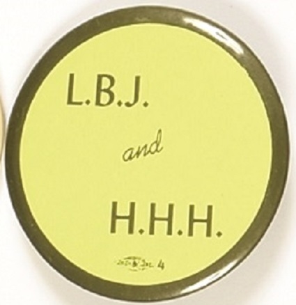 LBJ and HHH Unusual Johnson Celluloid