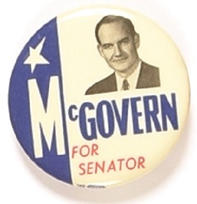 McGovern for Senator Scarcer Blue Celluloid