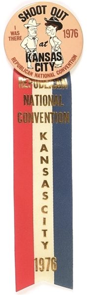 Shoot Out In Kansas City, Ford White Hat Pin and Ribbon