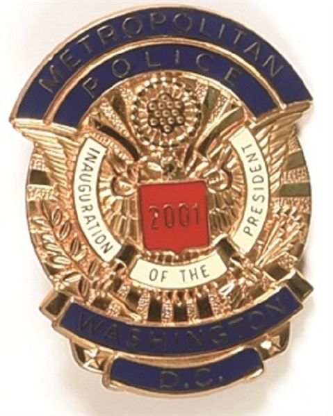 GW Bush 2001 Police Badge