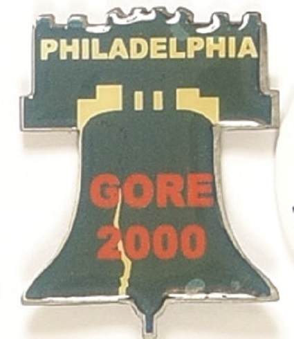 2000 Philadelphia Delegates to DNC Double Clutchback Pin