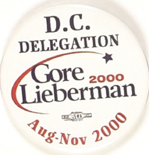 D.C. Delegation for Gore, Lieberman