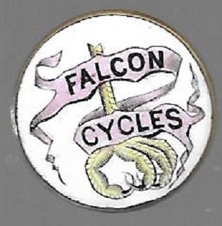 Falcon Cycles OHara Porcelain Advertising Stud