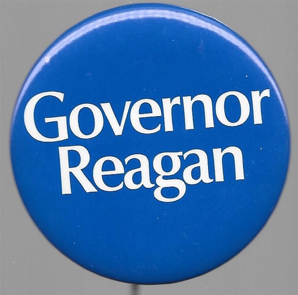 Governor Reagan 1970 Blue 2 1/4 Inch Pin 