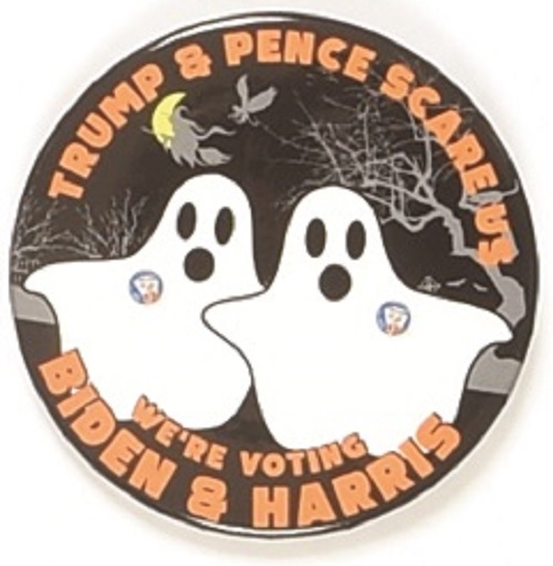 Biden, Trump and Pence Scare Us Ghosts Pin