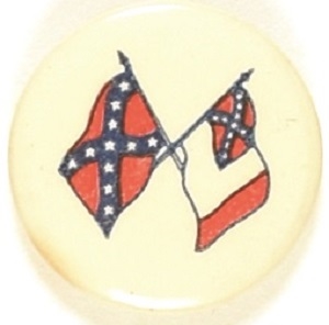 Pair of Confederate Flags Celluloid