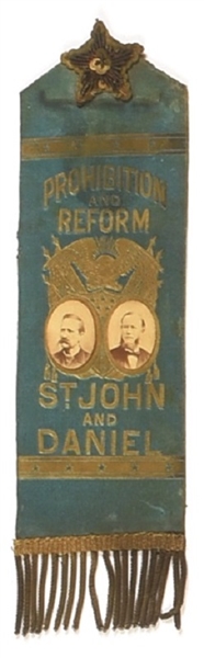 St. John Prohibition Party Jugate Ribbon