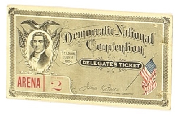 Parker 1904 Convention Ticket