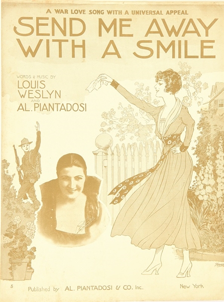 Send Me Away With A Smile World War I Sheet Music