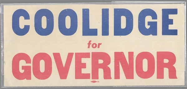Coolidge for Governor Sticker