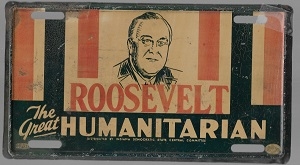 Roosevelt the Great Humanitarian License Plate