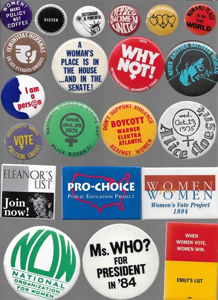 Giant Collection of Women’s Causes Pins