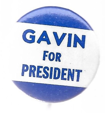 Gavin for President 1968 Celluloid 