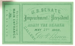 Andrew Johnson U.S. Senate Impeachment Ticket