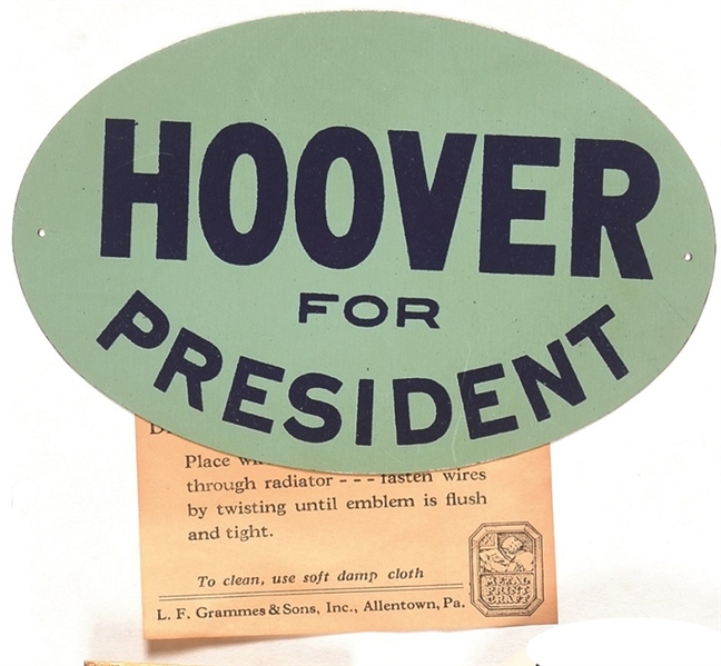 Hoover for President Radiator Cover