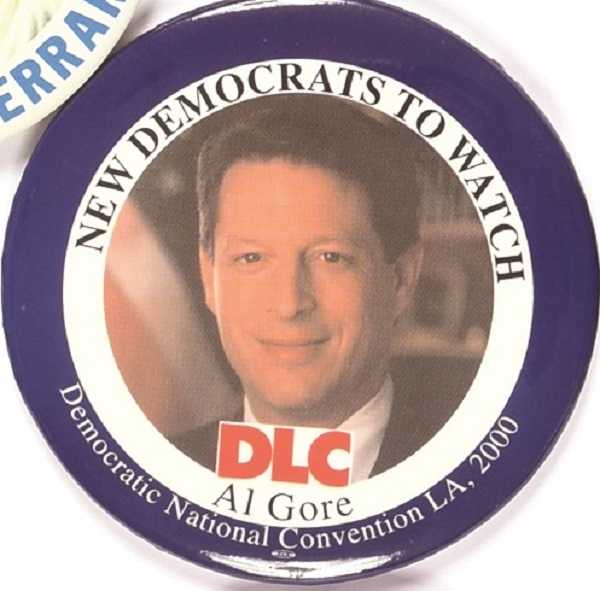 Al Gore New Democrats to Watch DLC 2000 Convention Pin