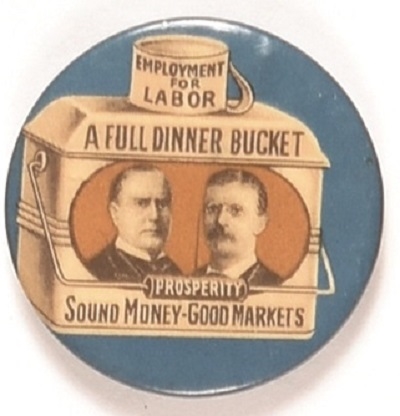 McKinley, Roosevelt Blue Dinner Bucket Jugate