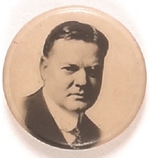 Herbert Hoover Celluloid Picture Pin