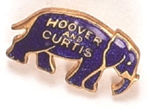 Hoover, Curtis Blue Enamel Elephant