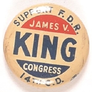 Support FDR, King for Congress New York Coattail