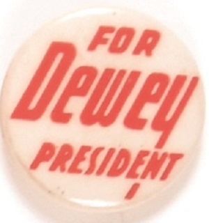 Dewey for President Red Letters