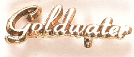 Goldwater Script Lettering Jewelry Pin
