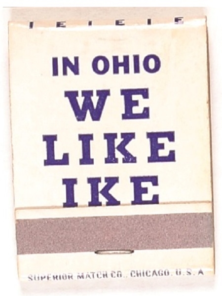 We Like Ike in Ohio Matchbook