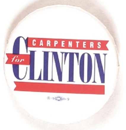 Carpenters for Clinton 1992 Celluloid