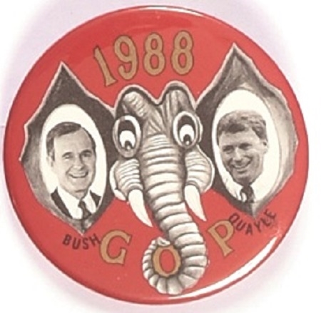 Bush, Quayle 1988 Elephant Ears Jugate