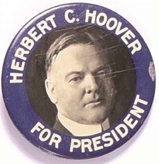Herbert C. Hoover Large Celluloid