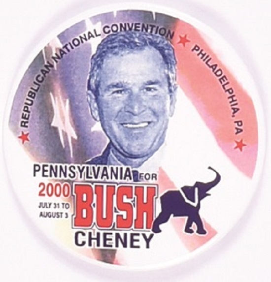 GW Bush Pennsylvania 2000 RNC Pin