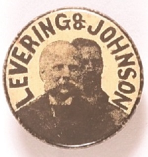 Levering and Johnson Prohibition Party Stickpin Jugate
