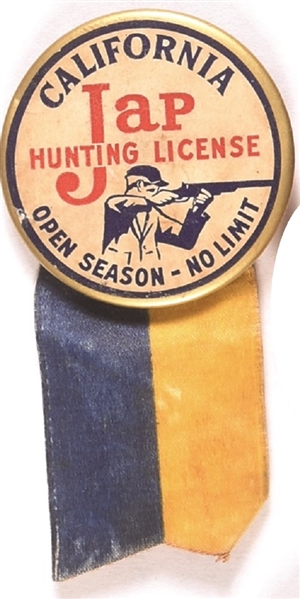 World War II California Jap Hunting License