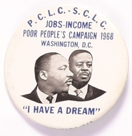 King, Abernathy SCLC Civil Rights Pin