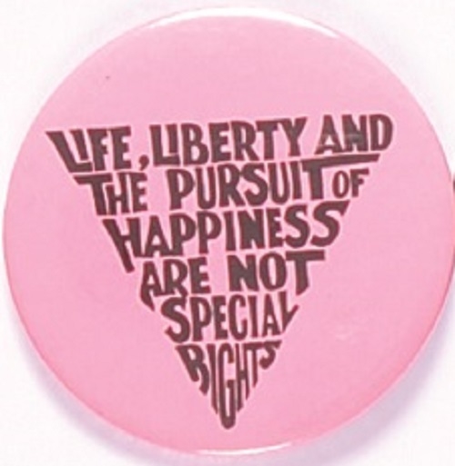 Life, Liberty Gay Rights Pin
