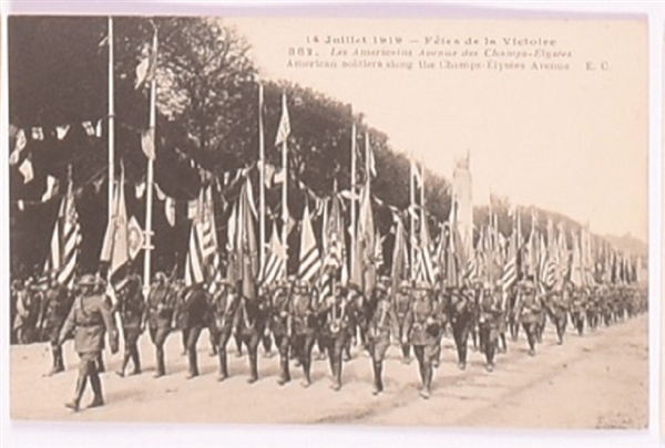 American Victory Parade WW I Postcard