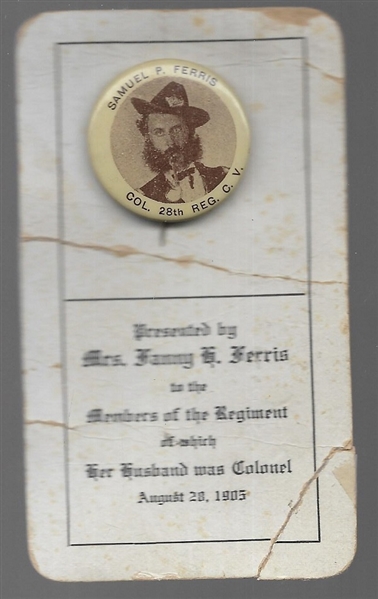 Col. Sam Ferris GAR Memorial Card