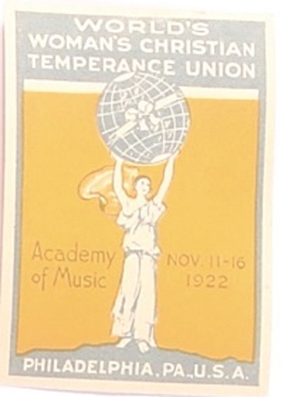 WCTU 1922 Academy of Music Stamp
