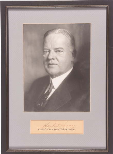 Hoover United States Food Administrator Portrait and Signature