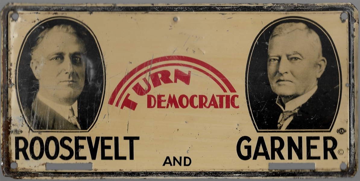 Roosevelt, Garner Turn Democratic License